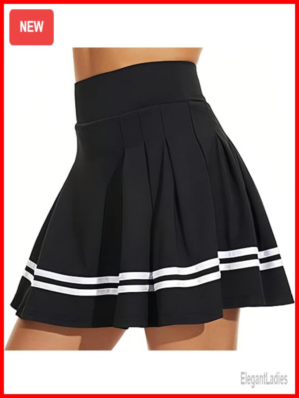 High Waist Pleated Tennis Skirt with Built-in Shorts and Pockets